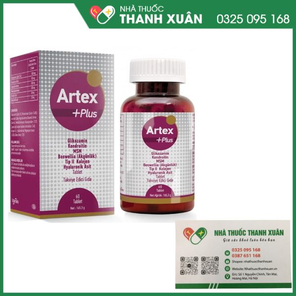Viên Uống Artex +Plus-Hỗ trợ điều trị viêm khớp, thoái hóa khớp